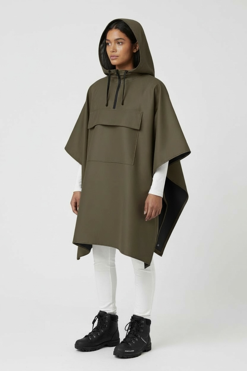 Poncho Imperméable Tactique NOMAIA - Café (Femme)