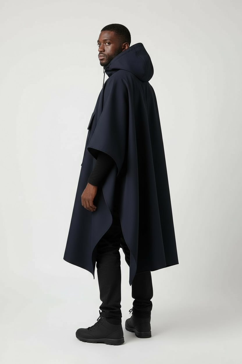 Poncho Imperméable Tactique NOMAIA - Bleu Foncé (Homme)