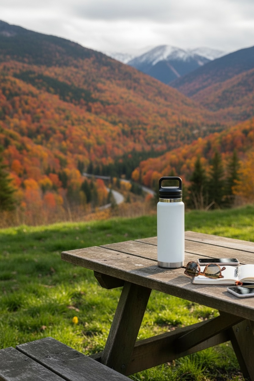 Bouteille Isotherme Acier Inoxydable \ Blanche