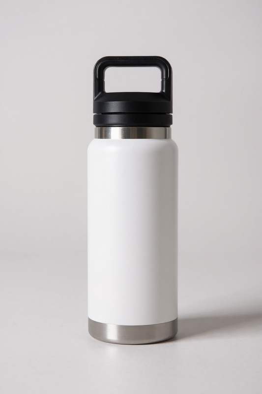 Bouteille Isotherme Acier Inoxydable \ Blanche