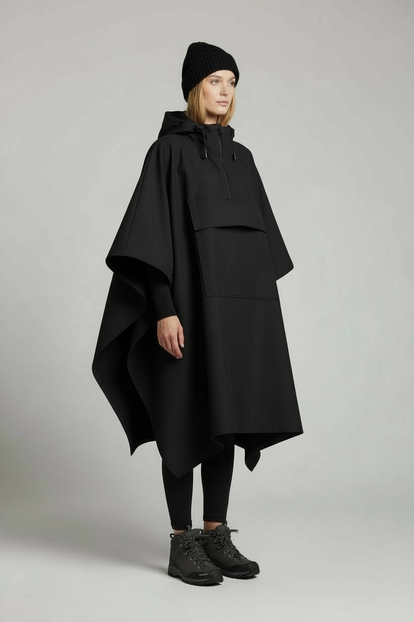 Poncho Imperméable Tactique NOMAIA - Noir (Femme)
