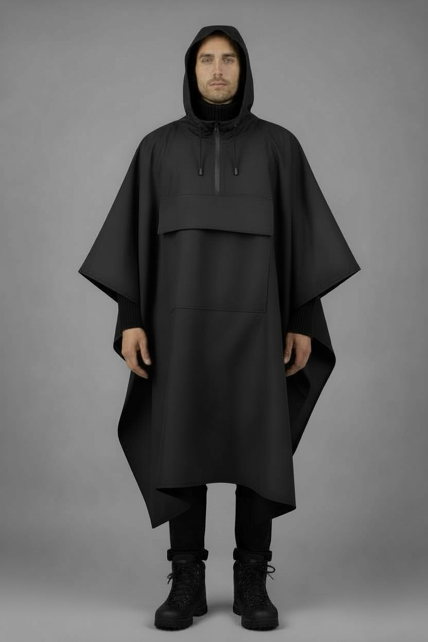 Poncho Imperméable Tactique NOMAIA - Noir (Homme)